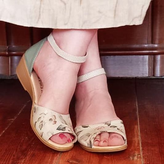 Demi Rose&Sage opentoe Wedge