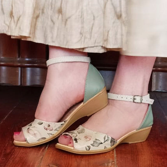 Demi Rose&Sage opentoe Wedge