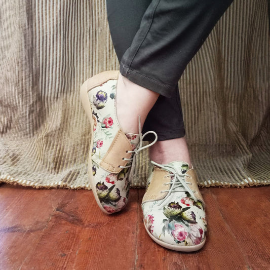 Whimsie Beige Protea Vellies