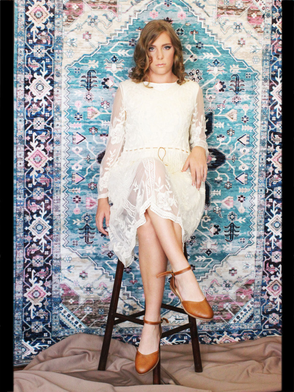 NONNA Tan Bridal Sandal