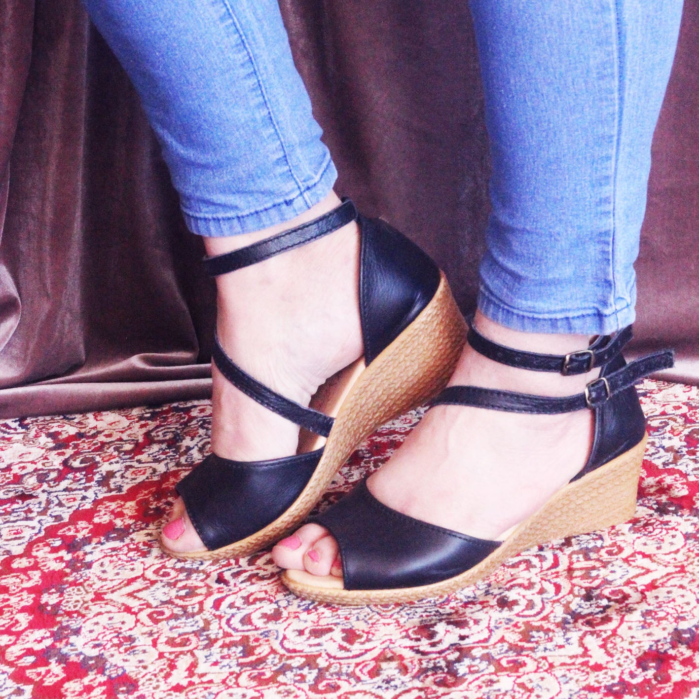 Talitha Navy Wedge