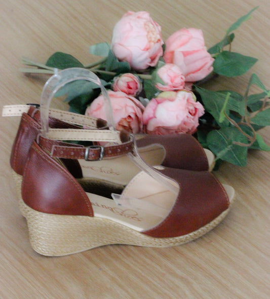 SALE Talitha TBar Brown Wedge