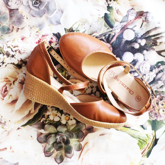 Talitha closed Tan Wedge
