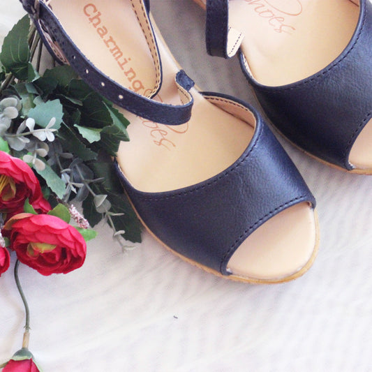 Talitha Navy Wedge
