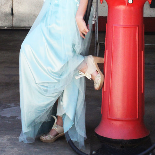 Zoë Peonie Ribbon HEELS