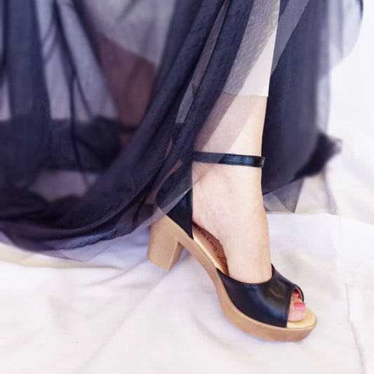 Zoë Black opentoe HEELS