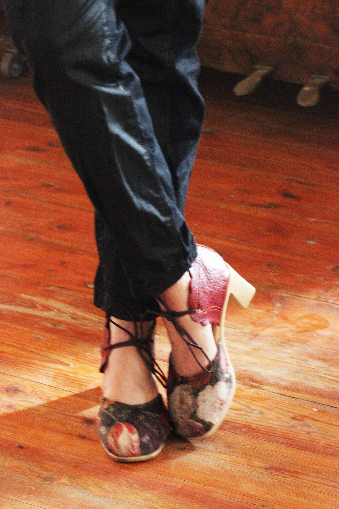 Cloë Ruby Velvet ribbon Heel