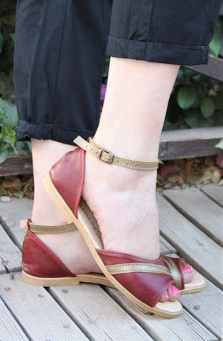 SALE MIA Ruby&Gold Sandal