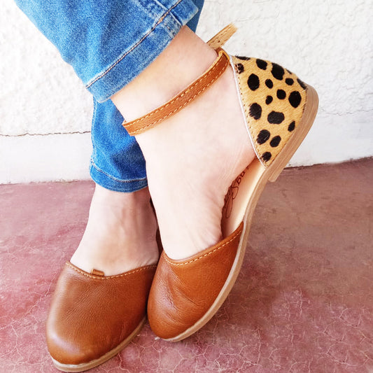 NONNA Cheetah Tan Sandal