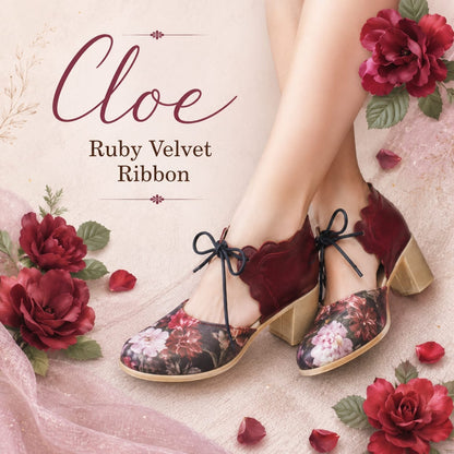 Cloë Ruby Velvet  ribbon