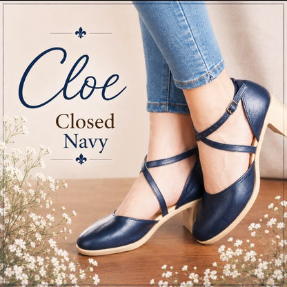 Cloë crossover Navy Heel