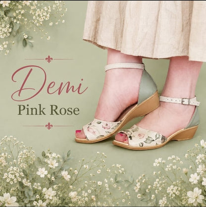 Demi Bridal Rose Wedge