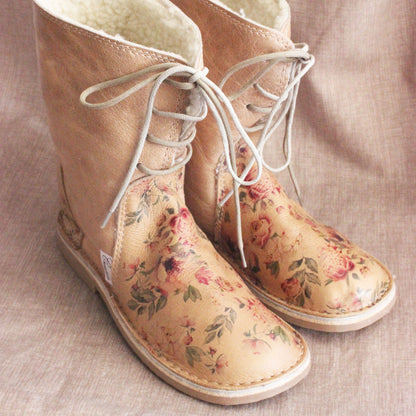 SALE Hannah Beige Floral BOOTS