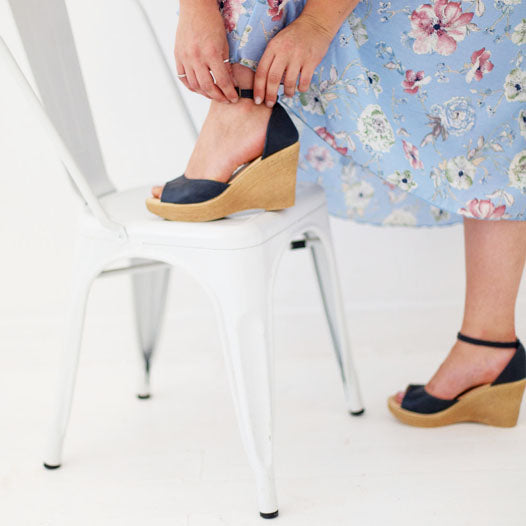 SALE JENNA open toe Navy