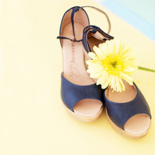 SALE JENNA open toe Navy