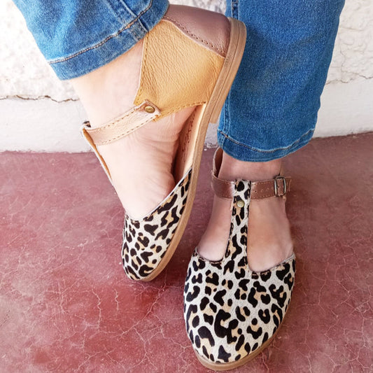Leopard TBar Sandal