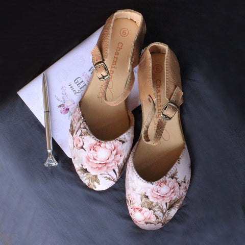 SALE Pink VintageRose Sandal