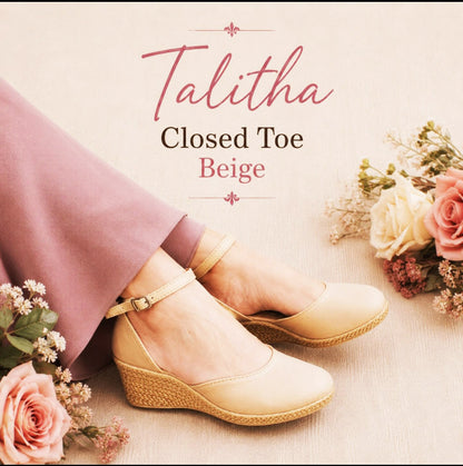 Talitha closed Beige Wedge