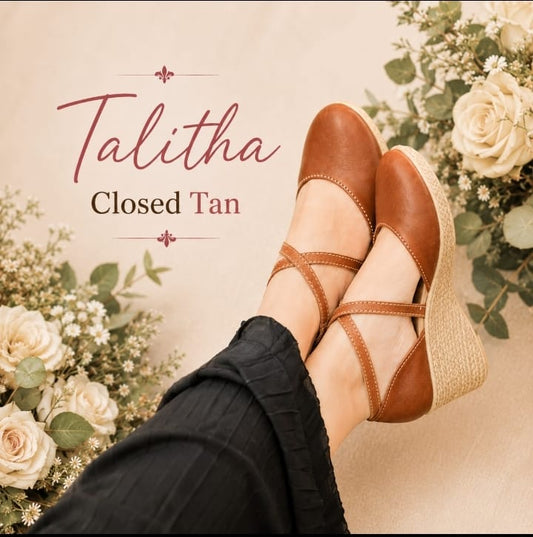 Talitha closed Tan Wedge