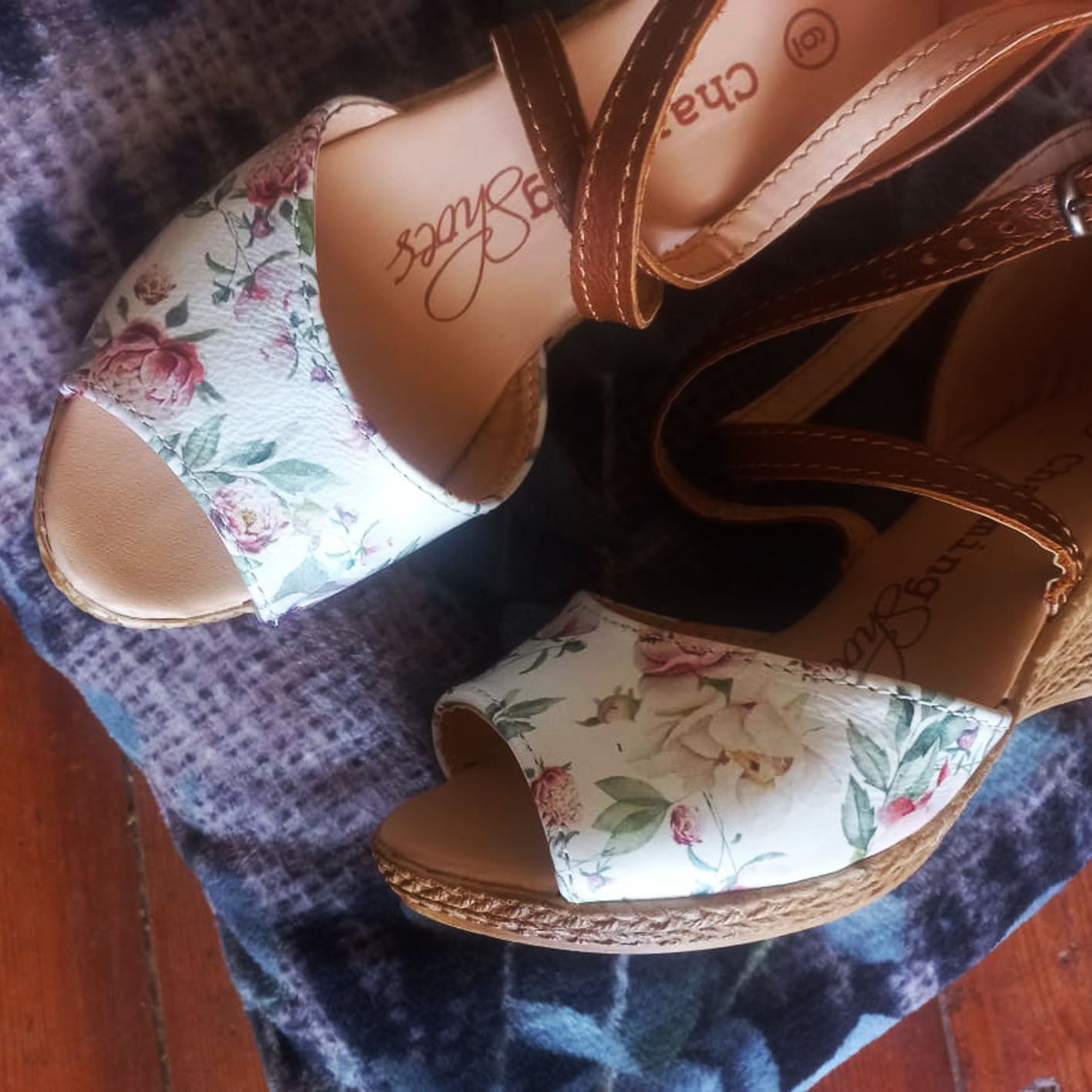 SALE Talitha open Peonie Wedge -28%