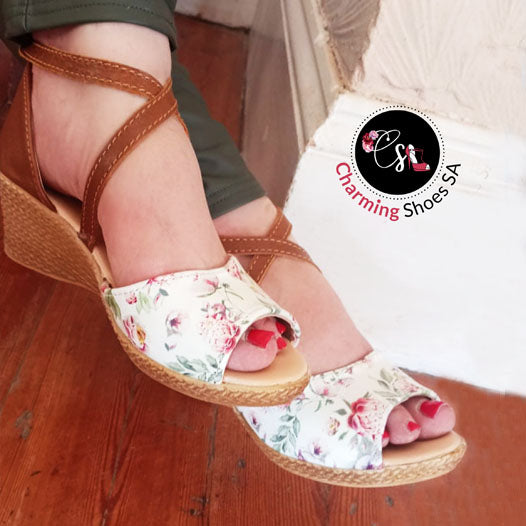 SALE Talitha open Peonie Wedge -28%