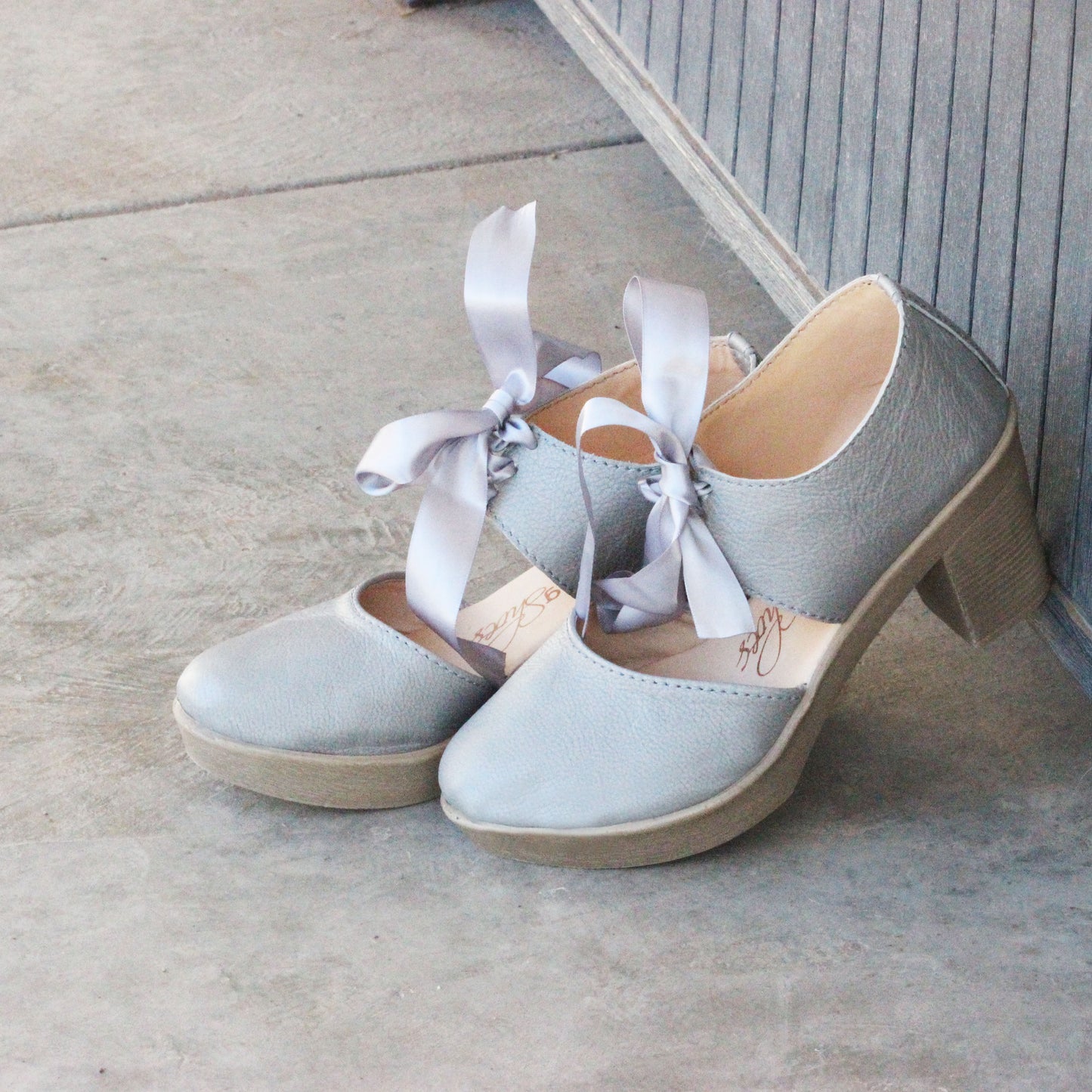Zoë Grey shoelace Bridal HEELS