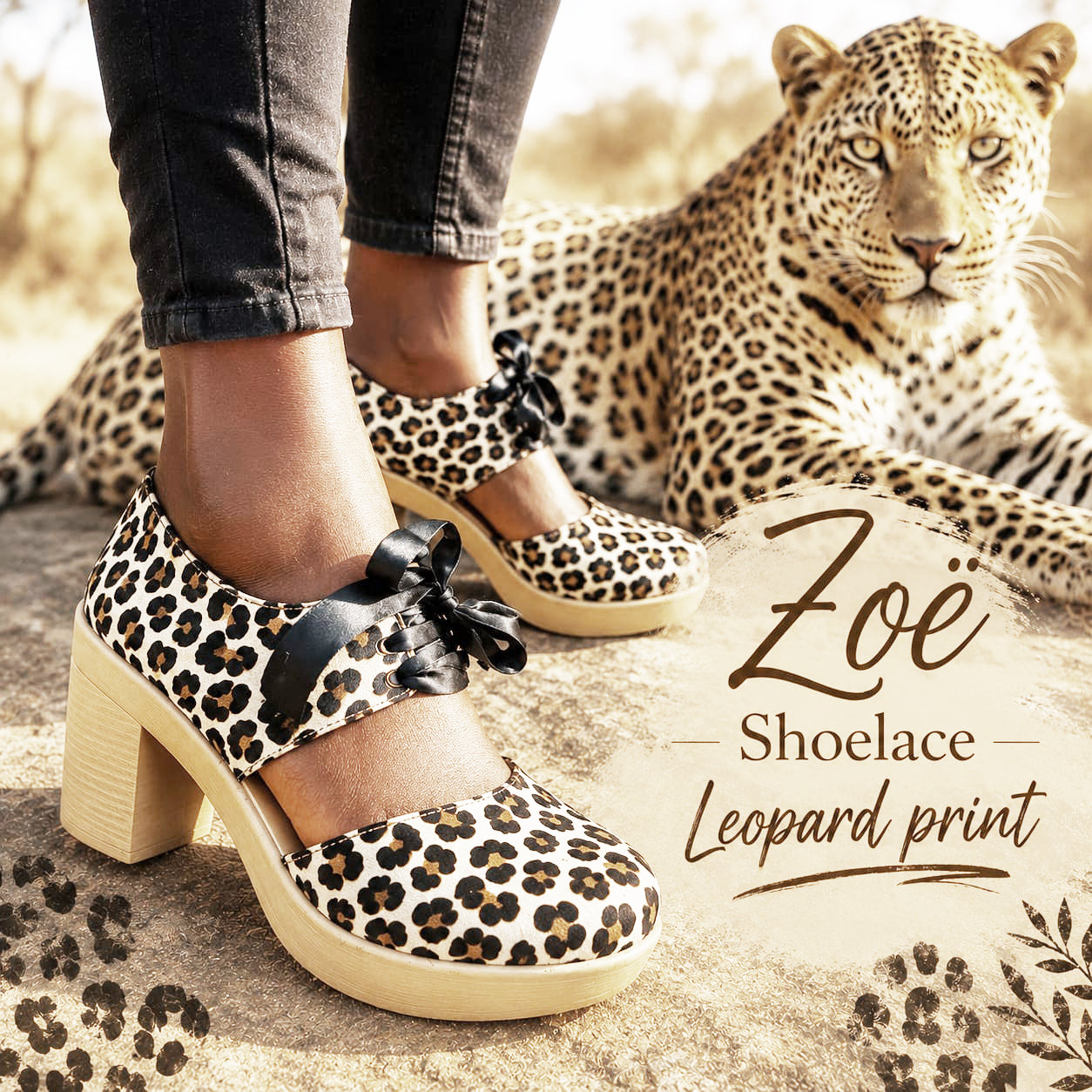 Zoë Leopard Ribbon HEELS
