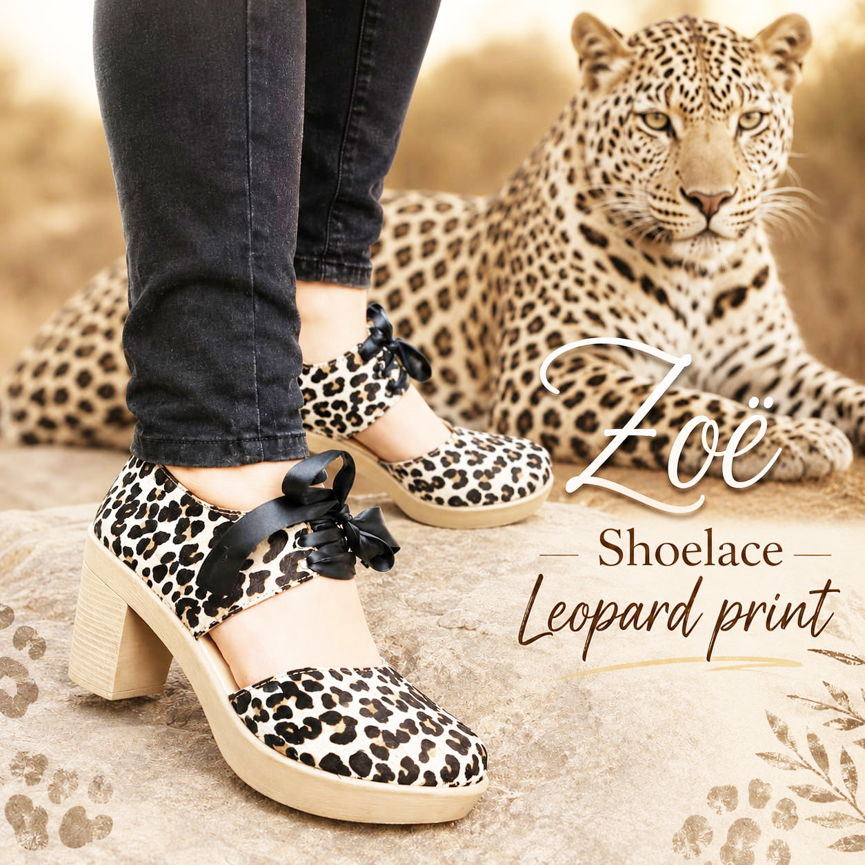 Zoë Leopard Ribbon HEELS