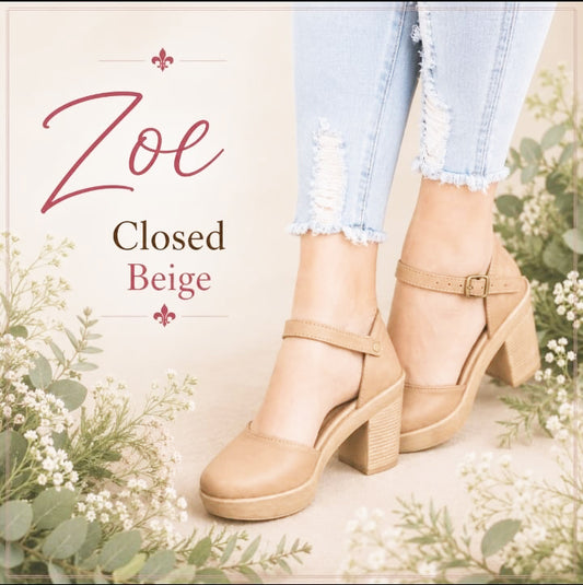 Zoë Beige closed HEELS