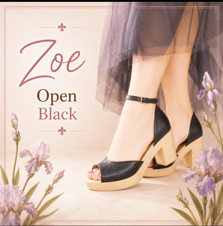 Zoë Black opentoe HEELS