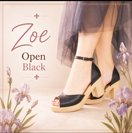 Zoë Black opentoe HEELS