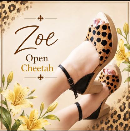 Zoë Cheetah opentoe HEELS