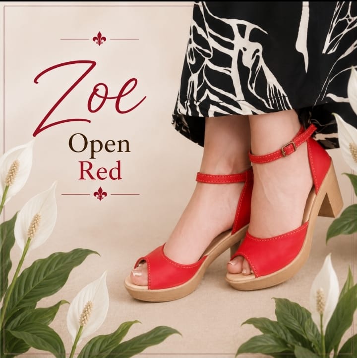 Zoë Red opentoe HEELS