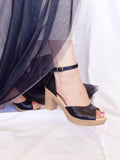 Zoë Black opentoe HEELS