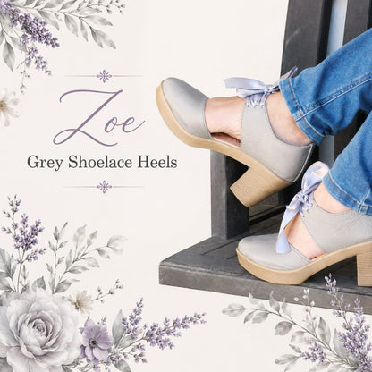 Zoë Grey shoelace Bridal HEELS