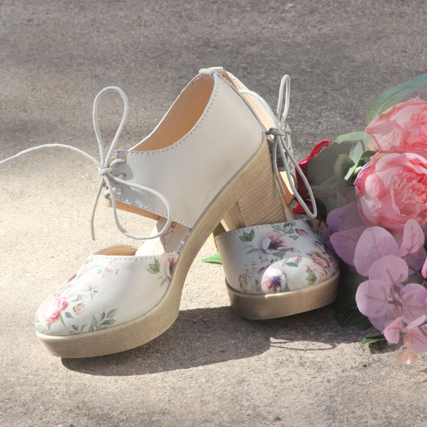 Zoë Bridal Peonie Ribbon HEELS