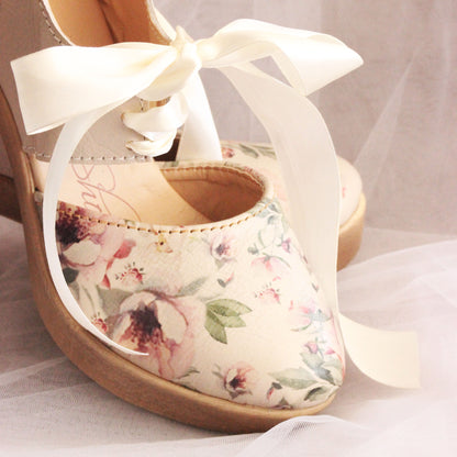 Zoë Bridal Peonie Ribbon HEELS
