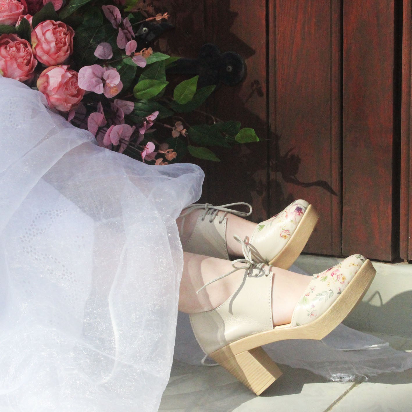 Zoë Bridal Peonie Ribbon HEELS