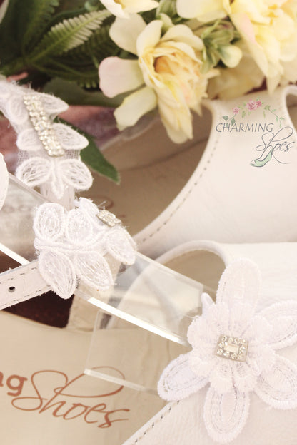 SALE Zoë white&lace HEELS -46%